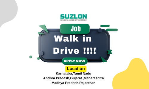 Walk In Drive Job Opporchunities at SUZLON