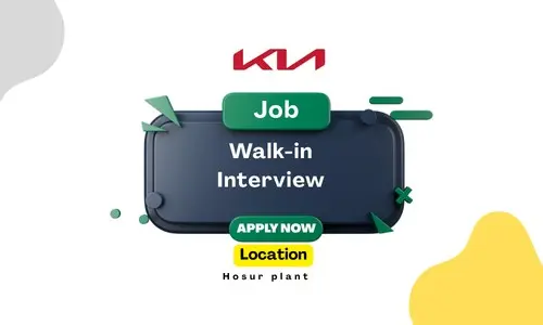 Kia India Walk-in Interview 26 April 2026 – Permanent jobs at Hosur plant