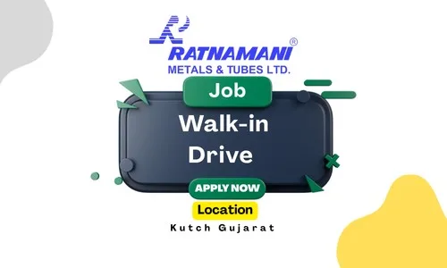 Ratnamani Metals Walk-in Drive Kutch Gujarat on 8th April 2026 | Electrician & Electrical Engineer
