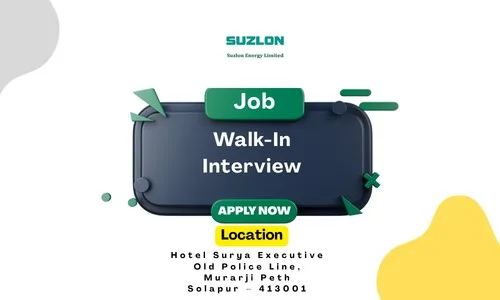 Suzlon Walk-In Interview Solapur April 2026 — 18 Engineering, Finance, HSE & SCM Jobs | Apply on 18 April