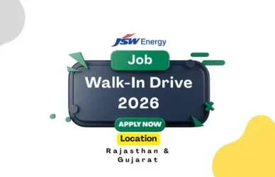 JSW Energy Walk-In Drive 2026 for Solar Projects | Apply for Engineers & Lead Roles in Rajasthan & Gujarat