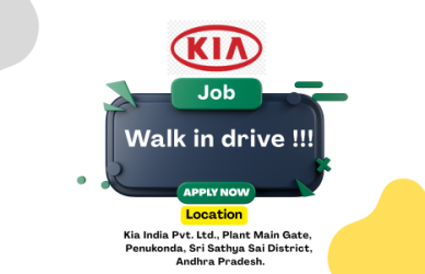 Walk-in Drive for Maintenance Department at Kia plant penukonda Andhra Pradesh