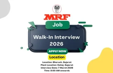 MRF Limited Walk-In Interview 2026