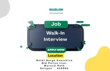 Suzlon Walk-In Interview Solapur 2026