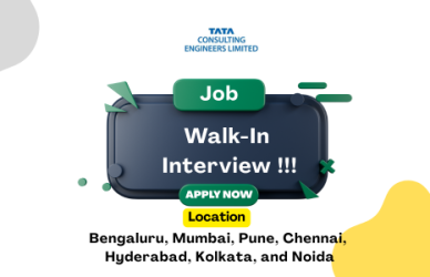 Tata Consulting Engineers Walk-In Interview on Jan 31st for Multi-City Roles