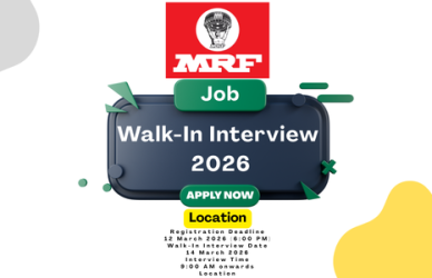 MRF Limited Walk-in Interview 2026