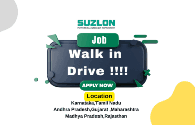 Walk In Drive Job Opporchunities at SUZLON